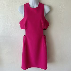 Tobi Hot Pink Cut Out Mini Dress Womens Medium Date Sexy Colorful Barbiecore